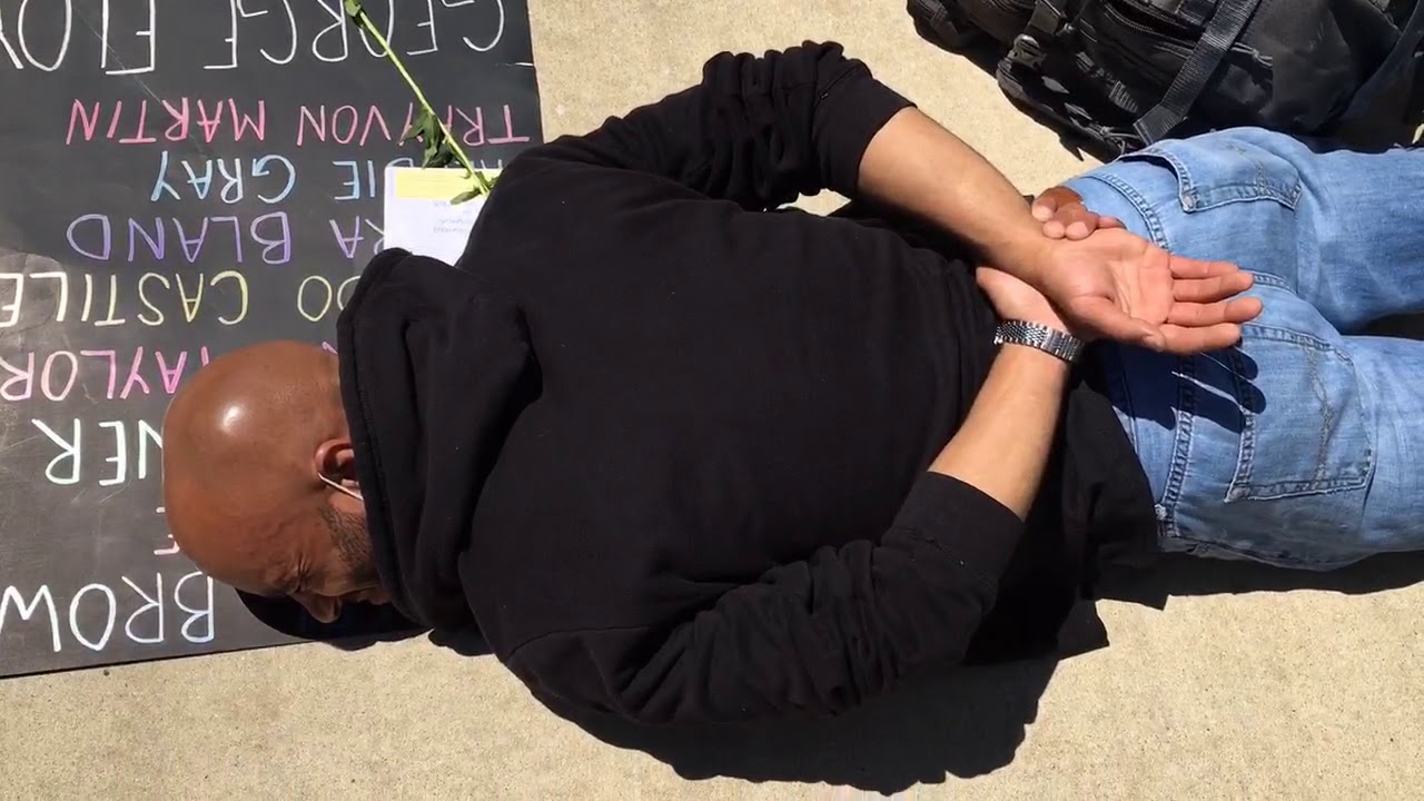Hundreds lie down for nine minutes for George Floyd at Michigan Capitol