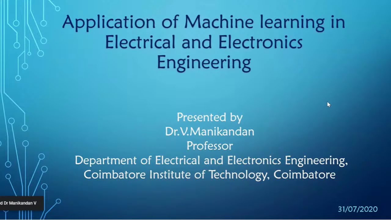 Machine Learning Models for Electrical Engineering Applications