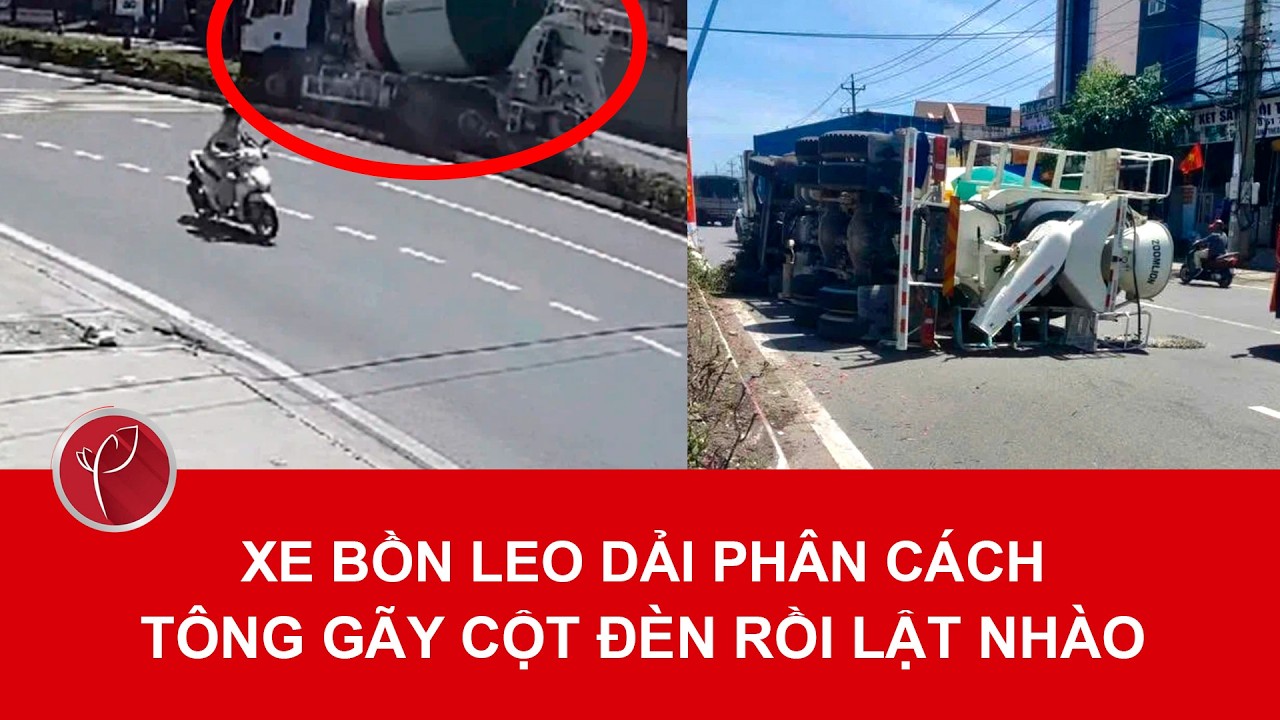 Bản tin tối 11/3: Xe bồn mất lái tông gãy cột đèn rồi lật nhào ở TP.HCM