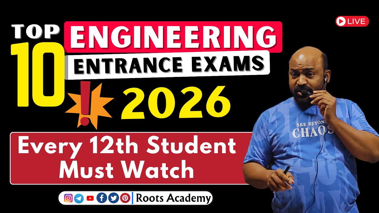 [ Top 10 Entrance Exams ] Engineering Exams for 2026 | 12th Merit Based  Admissions. #jee2026