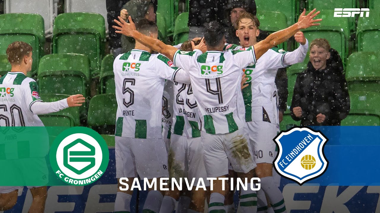 🟥 Rode kaart & VEEL SPANNING in de Euroborg 😳 | Samenvatting FC Groningen - FC Eindhoven