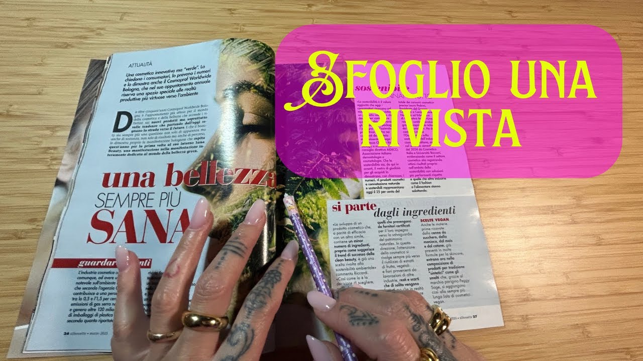 Asmr Ita // Sfoglio la rivista Silhouette  // ⚠️‼️Gomma da masticare ‼️⚠️