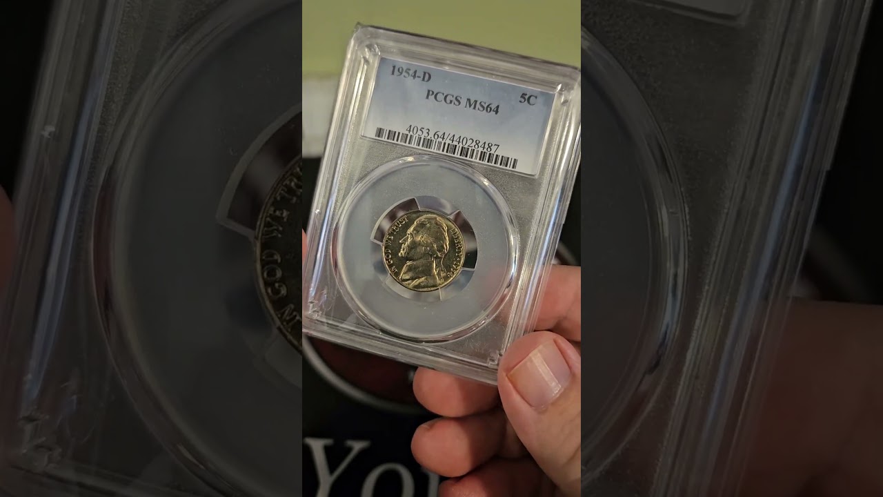eBay insomnia find! PCGS MS64 1954 D Nickel under guide value.   #coinsnobz #coincollecting #shorts