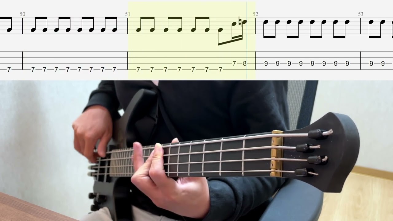 Coldplay  - Yellow [Bass cover] (+Tab)