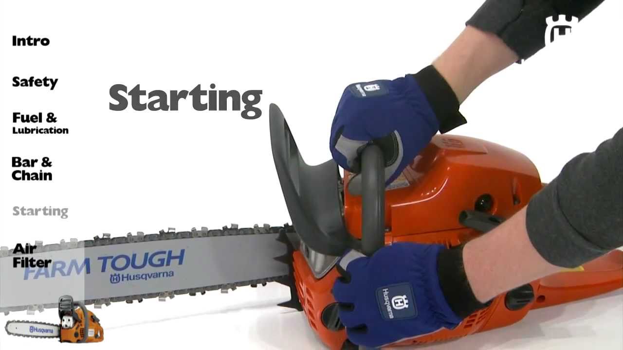 How to Start and Turn On A Gasoline Powered Chainsaw | Husqvarna
