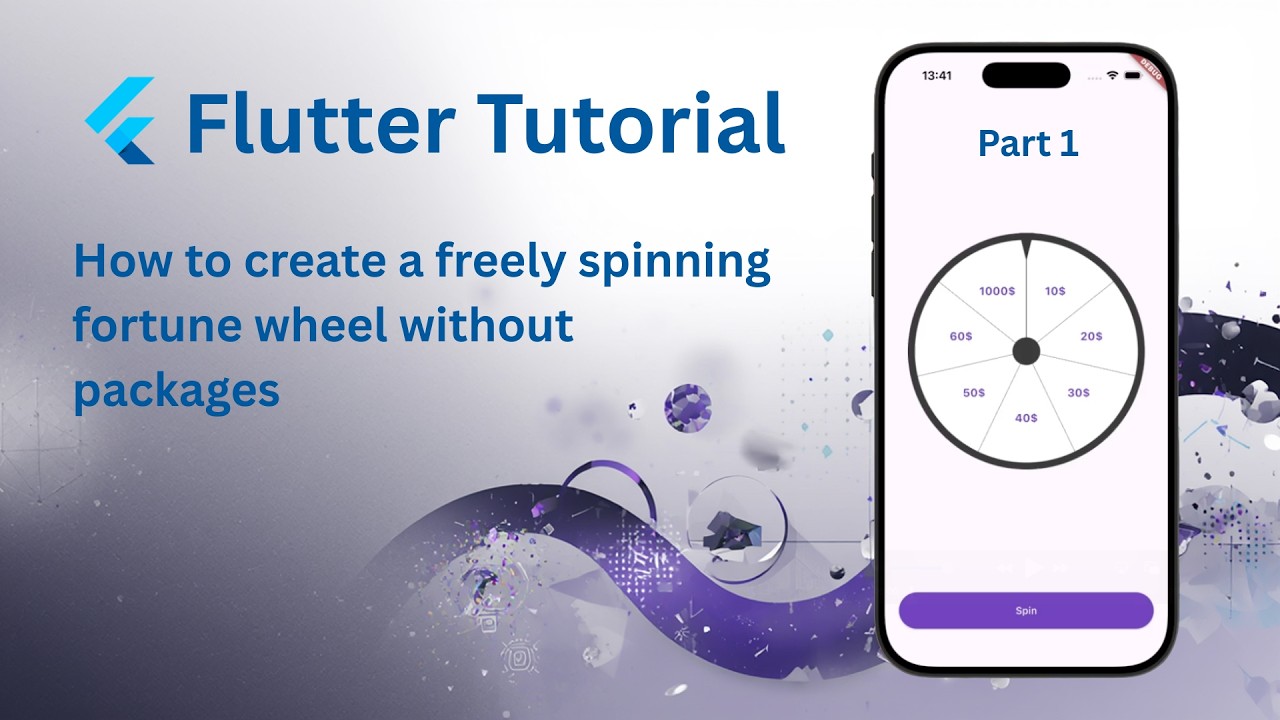 Flutter Tutorial #001 | How to create a freely spinning fortune wheel (no packages) Part 1