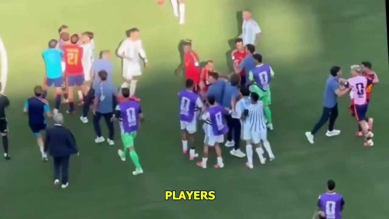 Post-match FIGHT SCENE Spain vs. Argentina 2026 World Cup Final
