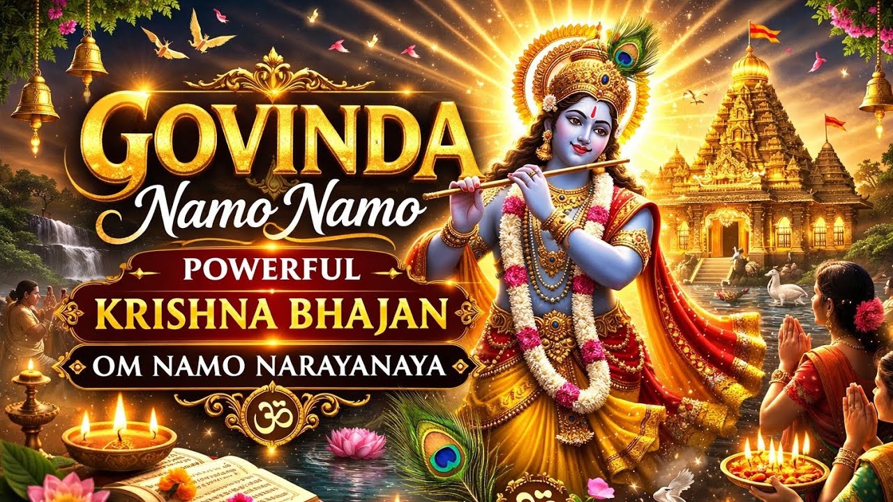 Govinda Namo Namo 🙏 | Powerful Krishna Bhajan | Om Namo Narayanaya | Divine Chant