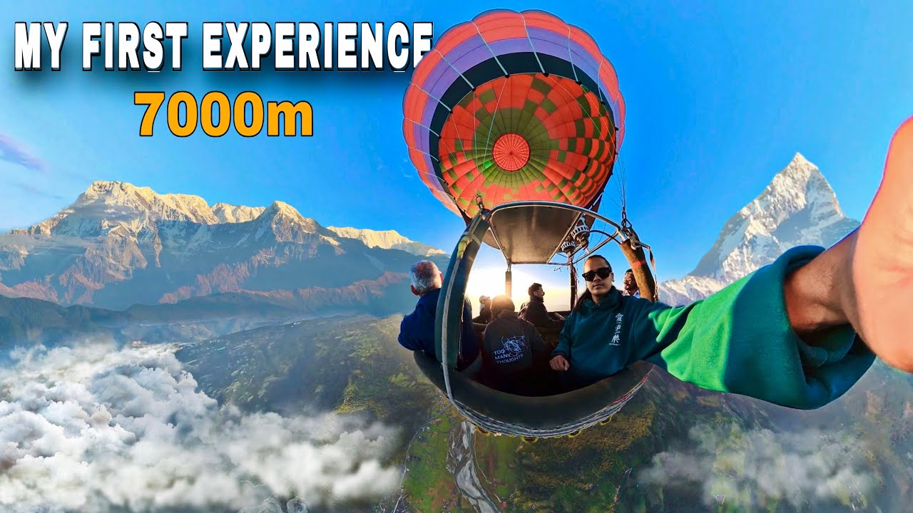 Hot Air Balloon Ride in Mountains,Nepal | Above the Clouds & Sunrise view 😍