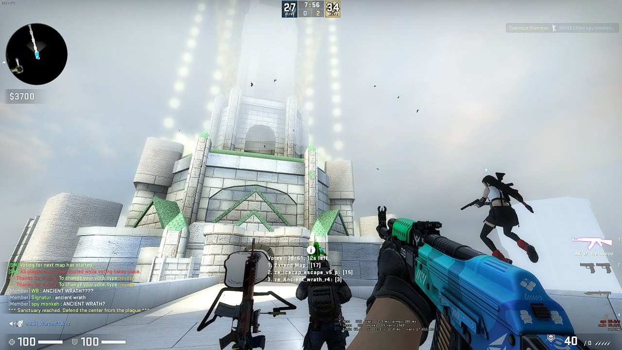 CSGO ZOMBIE ESCAPE ze_SANCTUARY_v1_2 (Победа в одиночку) на GFL