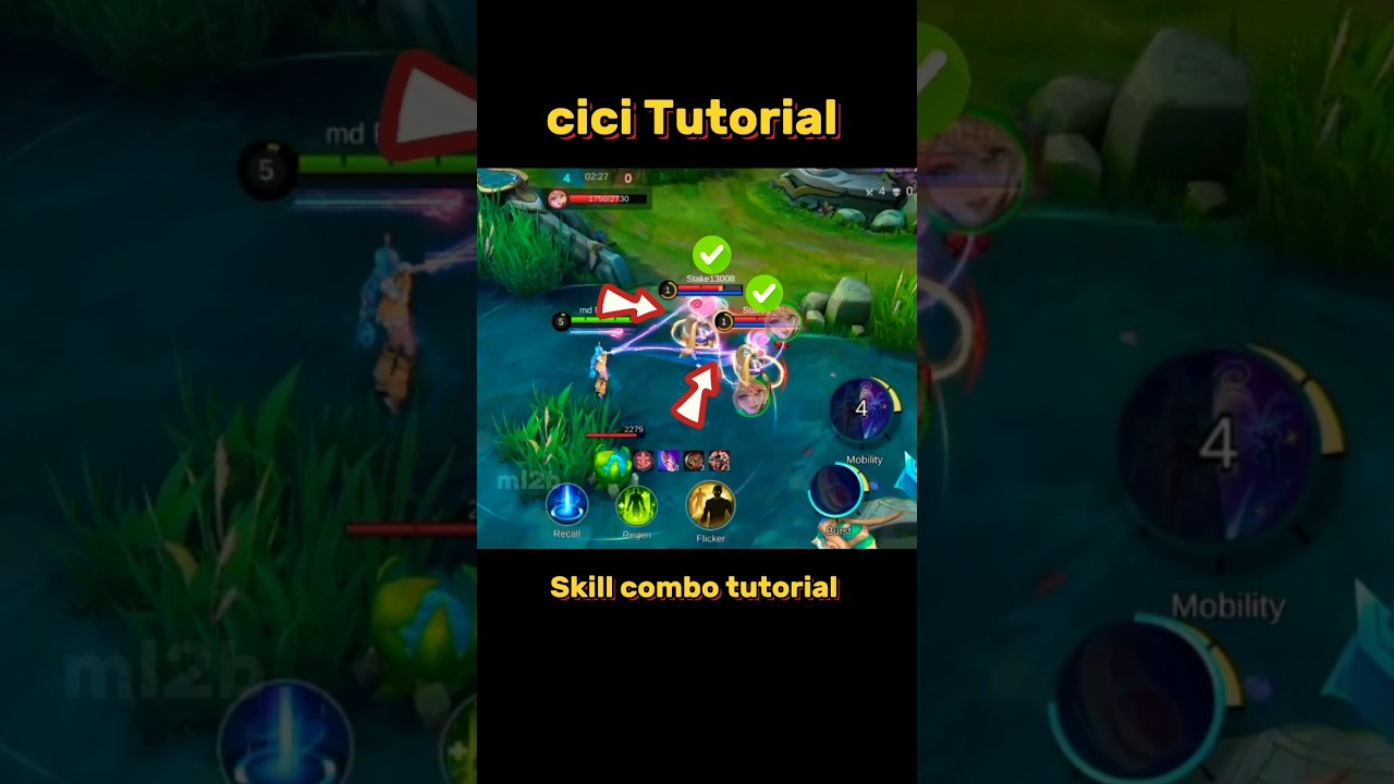 Cici Skill combo Tutorial Mobile legends #ml2b #mlbb #cici #tutorial #mobilelegends