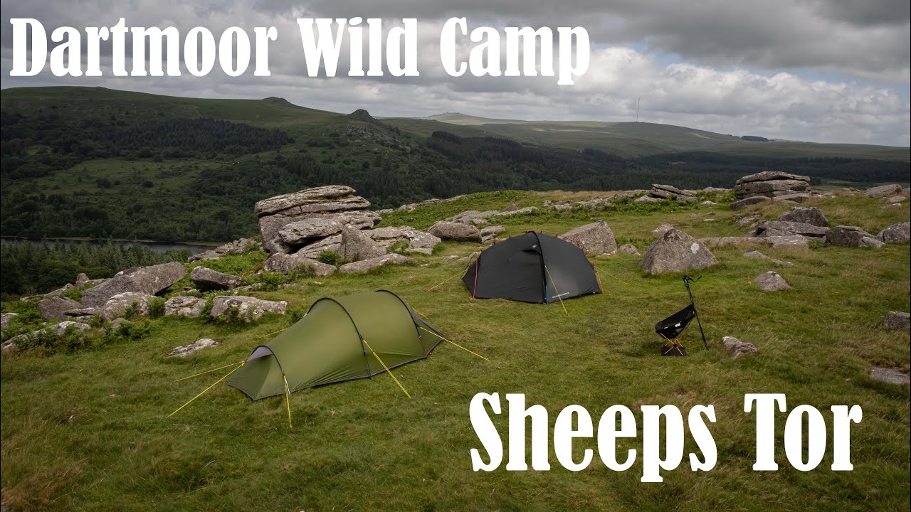 Dartmoor national park wild camping on sheeps tor