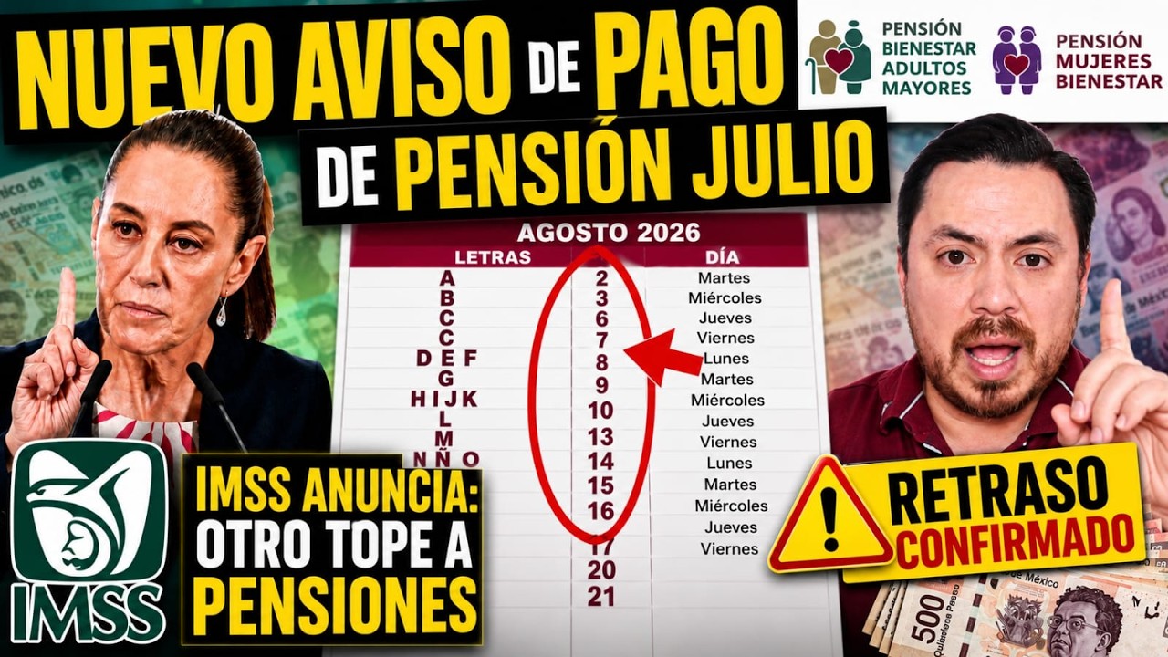 ANUNCIAN RECORTE A PENSION IMSS💥NUEVO AVISO DE PAGO PENSI&Oacute;N BIENESTAR💰MILES COBRAR&Aacute;N SU PAGO HOY📆