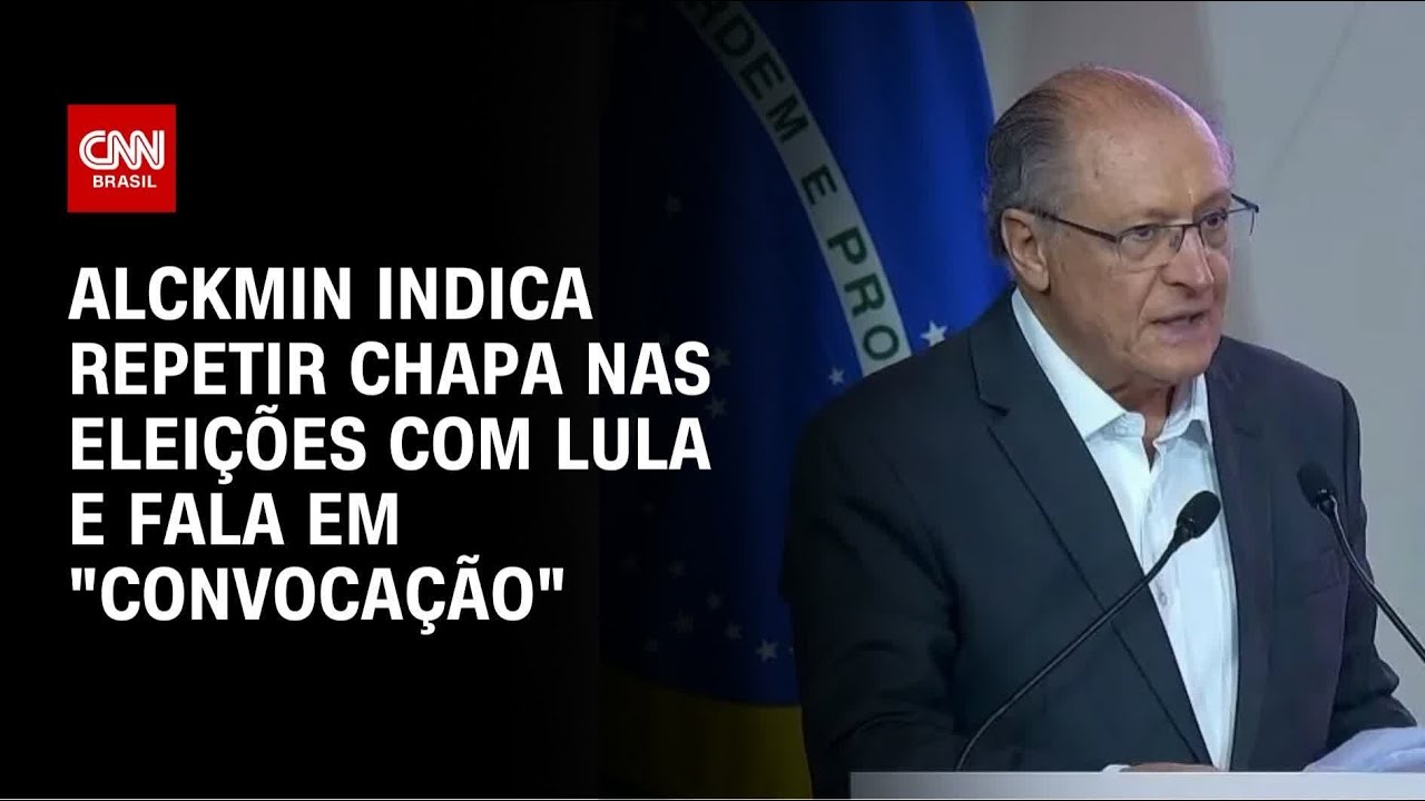 Eleições: Alckmin indica repetir chapa com Lula e fala em 