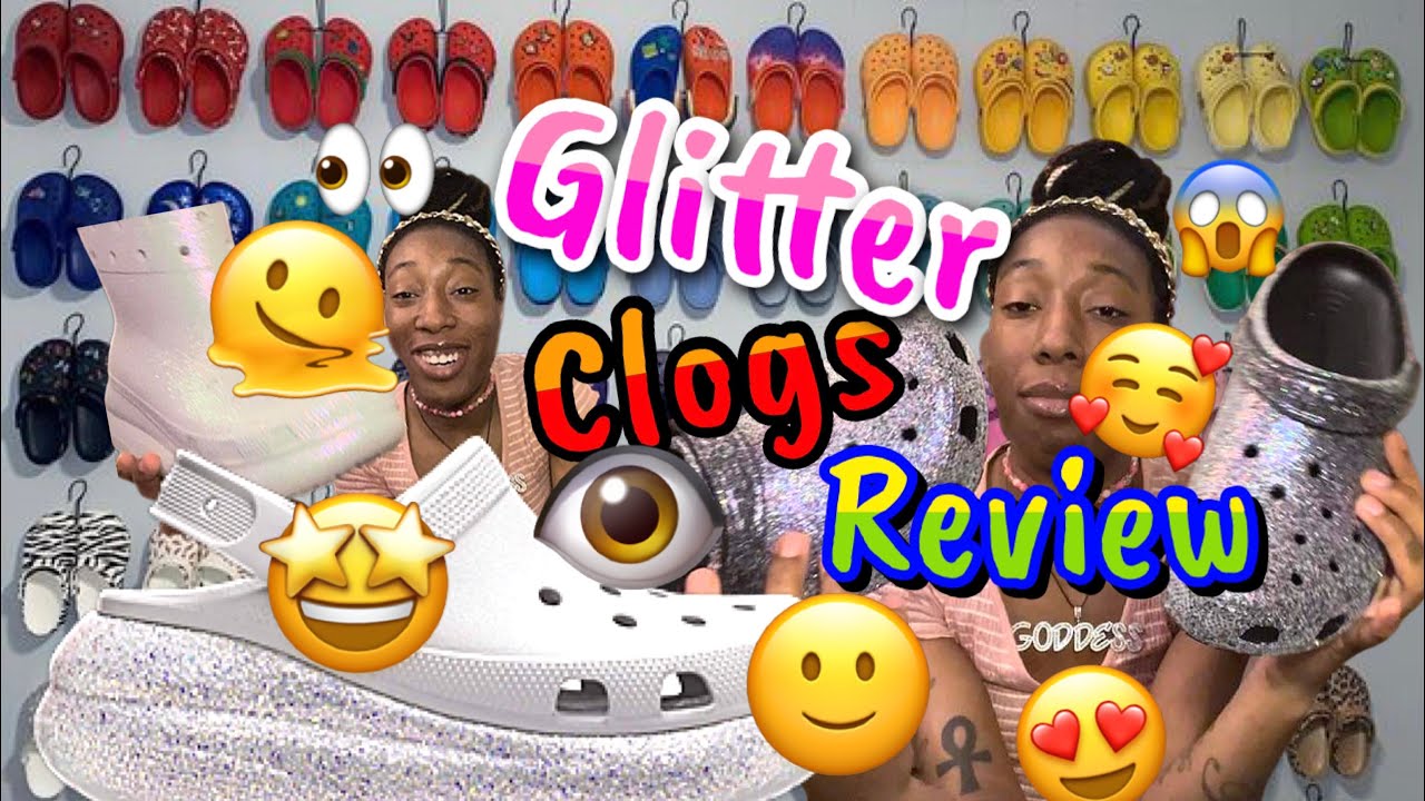 Crocs Crush Glitter Clog & Boot Haul/Review + Classic Glitter Clog 😍 #bliss #NewCrocs #crocs