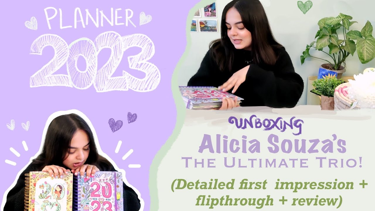2023 Alicia Souza Planner Unboxing✨ The Ultimate Trio 💗 Freebies / flip through & detailed review 📒