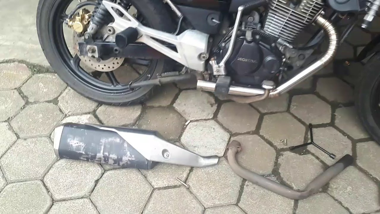 Modifikasi honda GL dengan knalpot ninja 250 fi