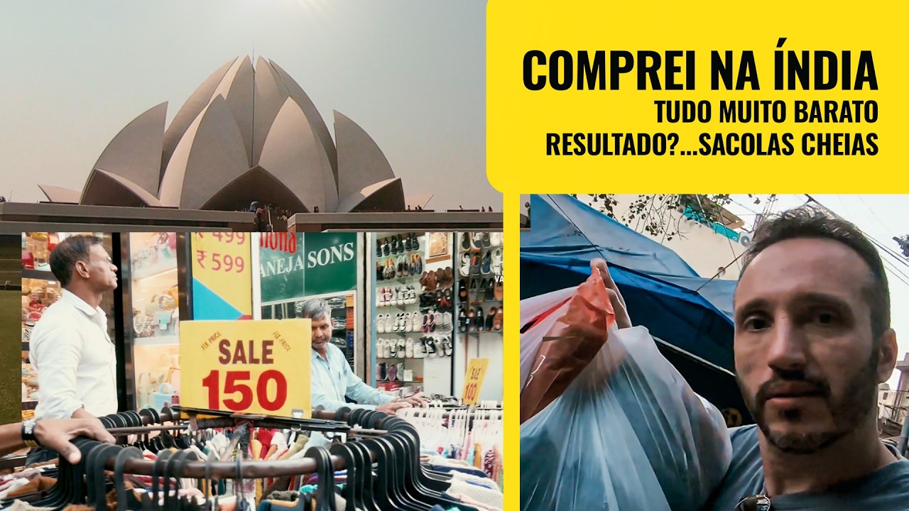 Ultimas horas na Índia,  templo de lótus, compras em mercado popular.