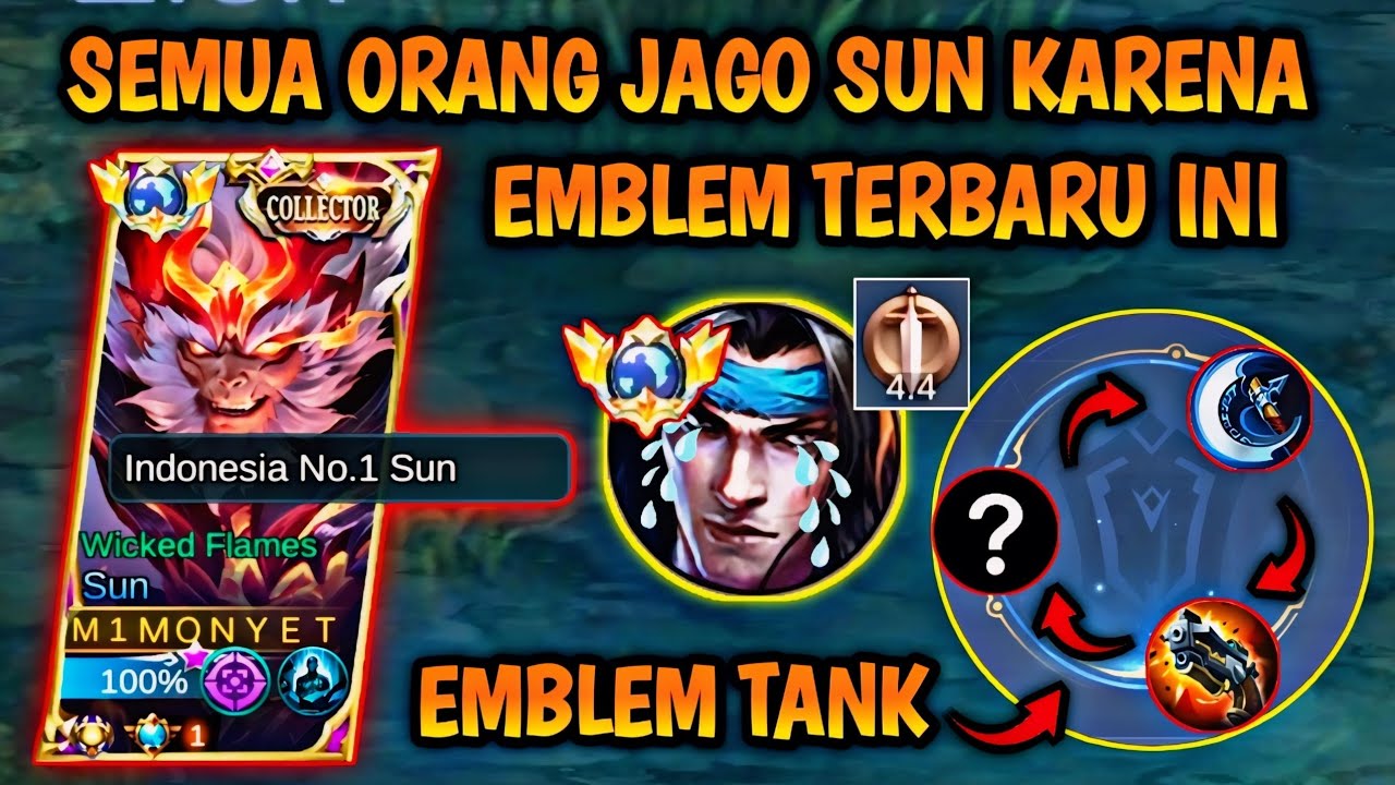EMBLEM TANK BIKIN SUN JADI MAKIN KUAT & SAKIT | BUILD TERBARU SUN | MOBILE LEGENDS