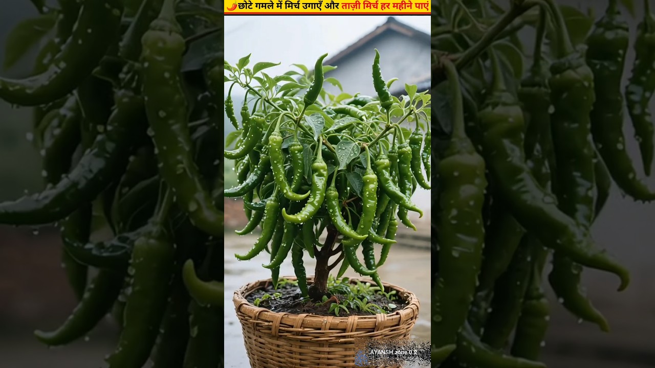 🌶️Trick for fast growth of chilli even in a small pot #ytshorts #growth #gardening #shorts #planting