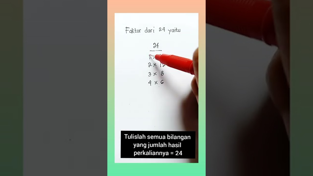 Faktor Bilangan dari 24 | Matematika kelas 4 | #Shorts
