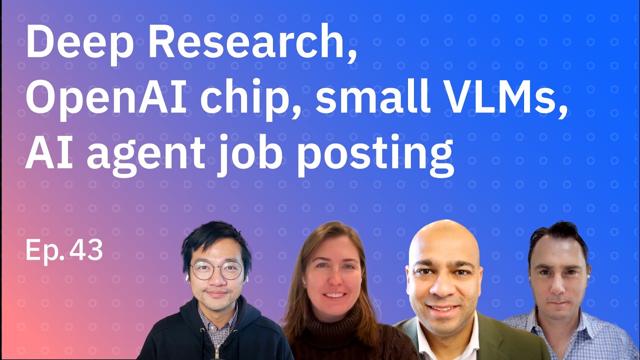 Deep Research, OpenAI inference chip, small VLMs, and AI agent job posting