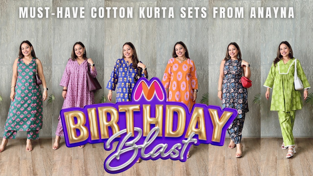 MUST-HAVE COTTON KURTA SETS UNDER ₹1500 | MYNTRA HAUL & TRY-ON