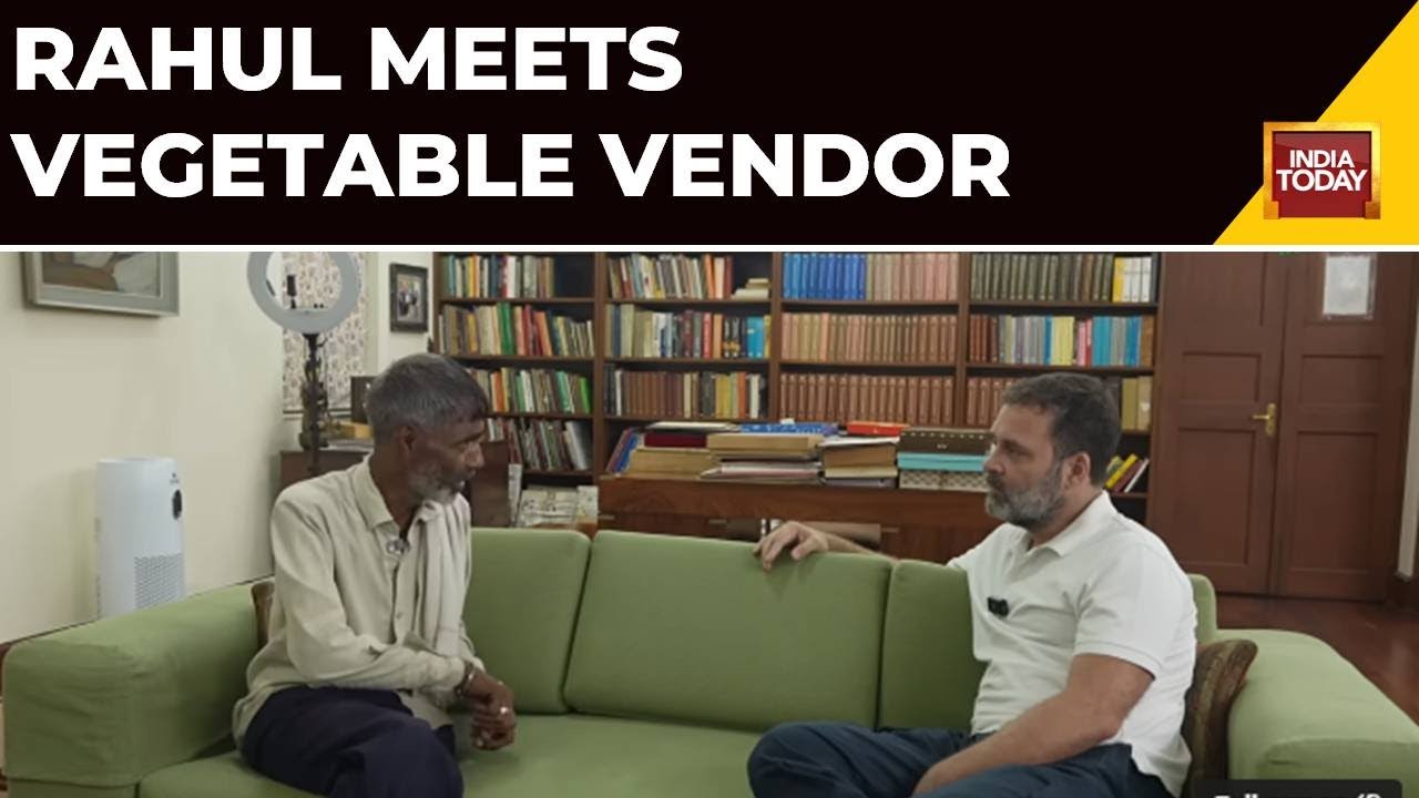 Watch: Rahul Gandhi Serves Lunch To Vegetable Vendor, Wife At His Home