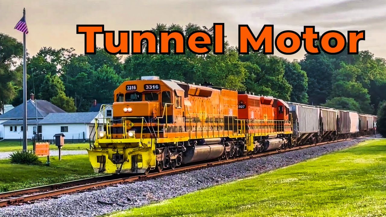 Chasing CFE 3316 Tunnel Motor SD40 on TP&W Railway to Logansport! 