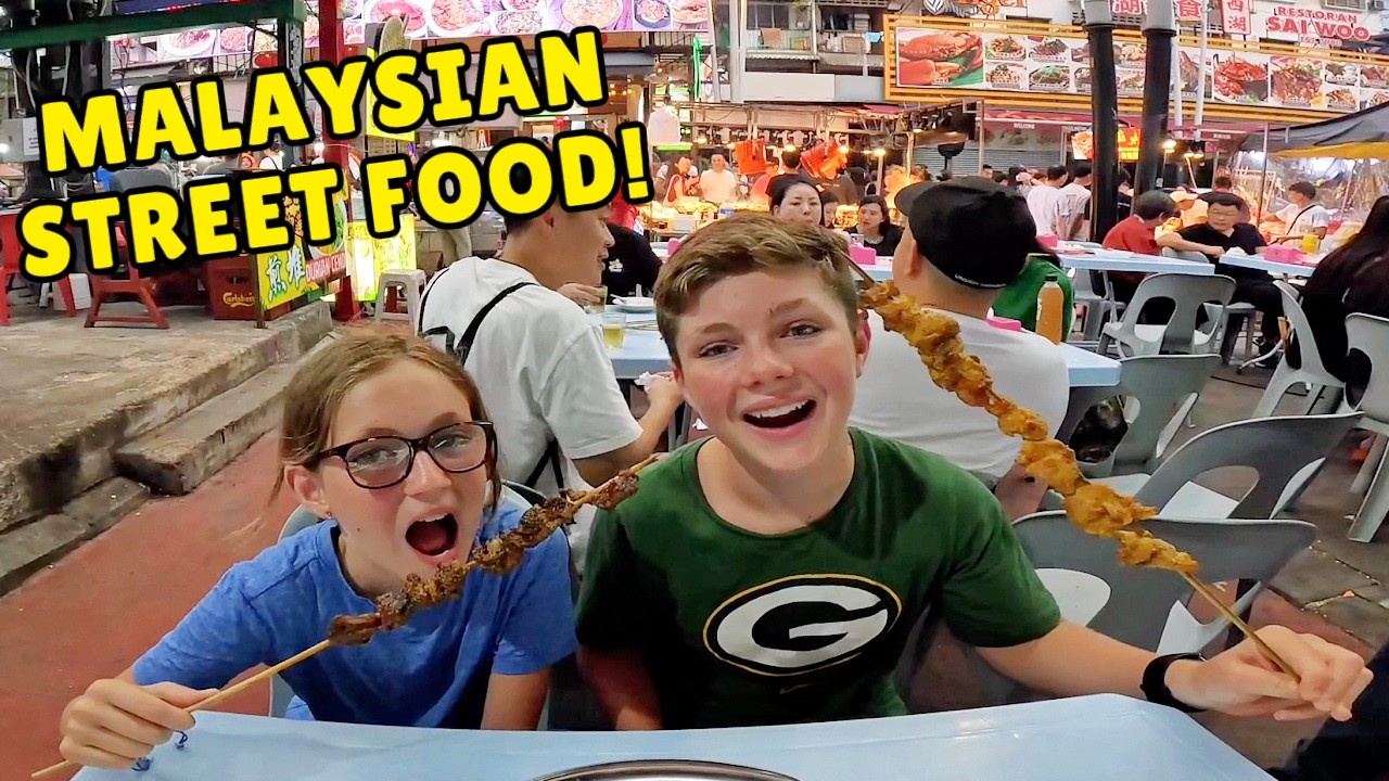 American Kids Try Crazy & Delicious Street Food on Jalan Alor, Malaysia! 🇲🇾