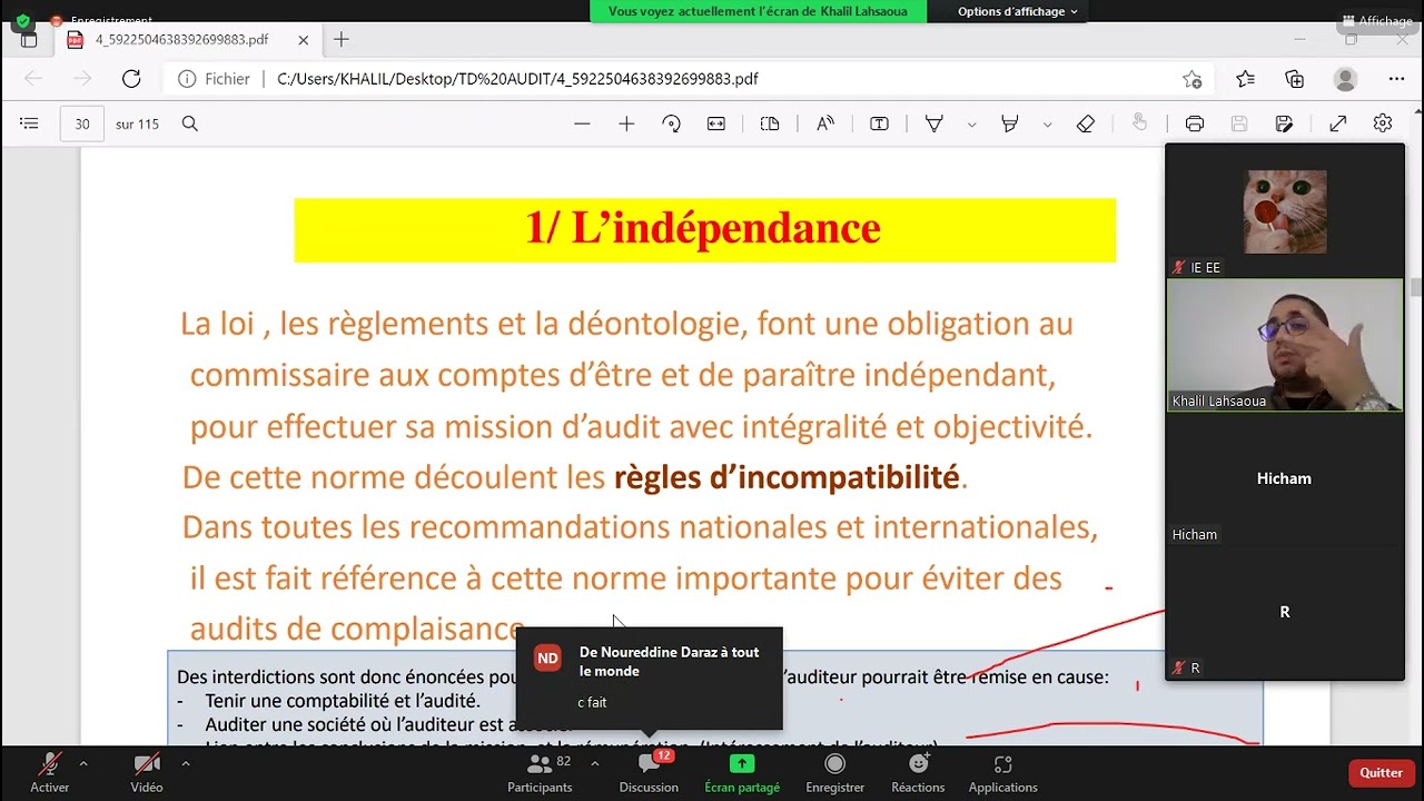 M.Khalil Lahsaoua / Chapitre 2 : Les normes d'Audit Général
