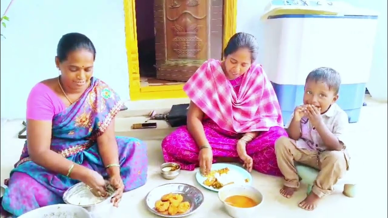 ♥️அக்கா தங்கச்சி மூணு பேர் சேர்ந்து உளுந்து வடை செய்து சாப்பிடுறோம்#daily volg#family #funny #