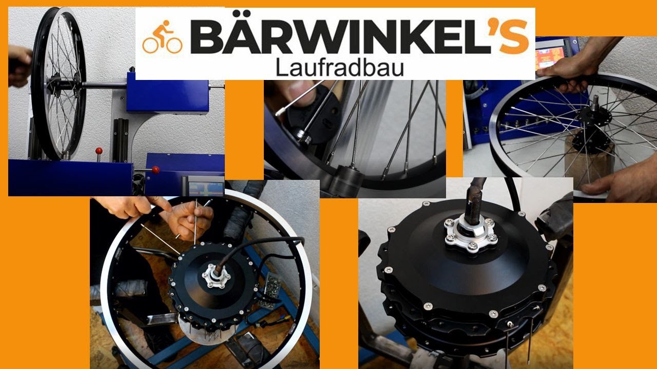 Bärwinkels Laufrad einspeichen Handfertigung zentrieren von Hand Zentriermaschine Laufradbau