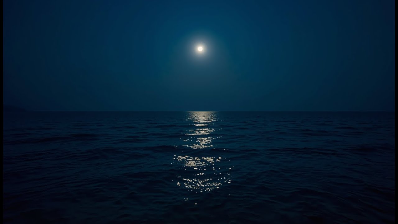 3 Hours Gentle Ocean Waves at Night 🌊 Deep Sleep & Relaxing Sea Sounds
