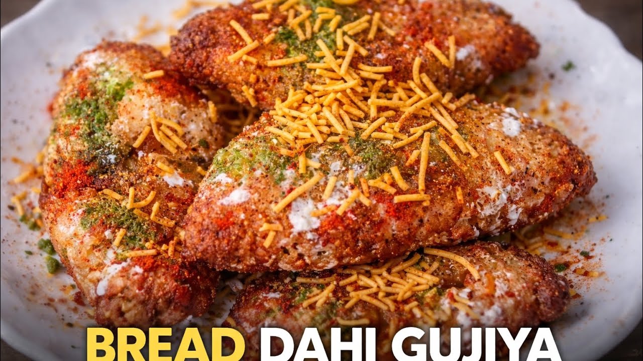 BREAD DAHI GUJIYA , INSTANT RECIPE