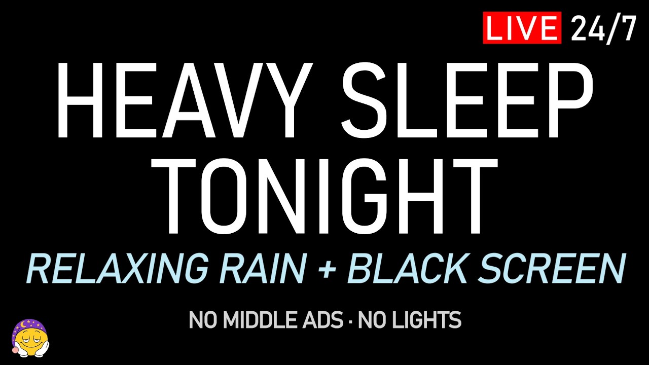 🔴 HEAVY SLEEP TONIGHT | Relaxing Rain Sounds + Black Screen | Night Recovery & Natural Healing