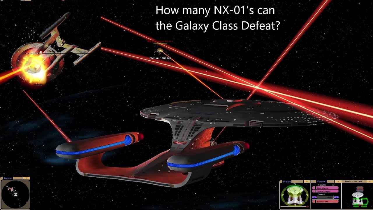 How Many NX-01 Enterprise Can the Galaxy Class Defeat?  | Star Trek Bridge Commander | Ship Battle |