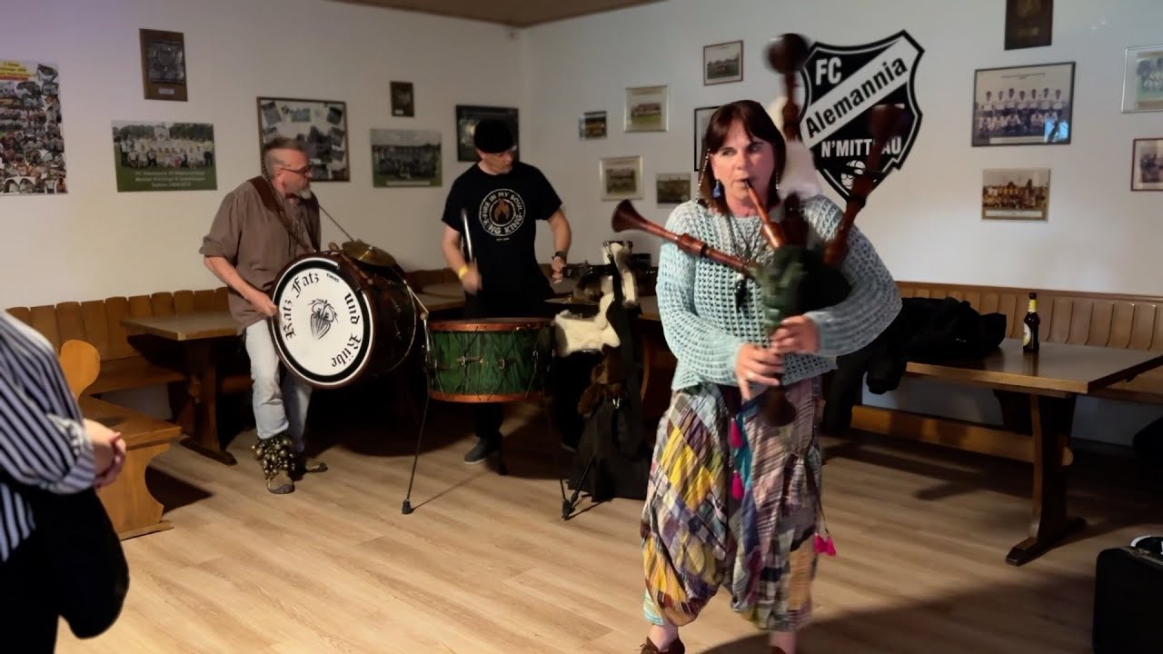 Spielleute RatzFatz und Rübe bei der Jam Session in Niedermittlau am 12. April 2025 - Teil 1