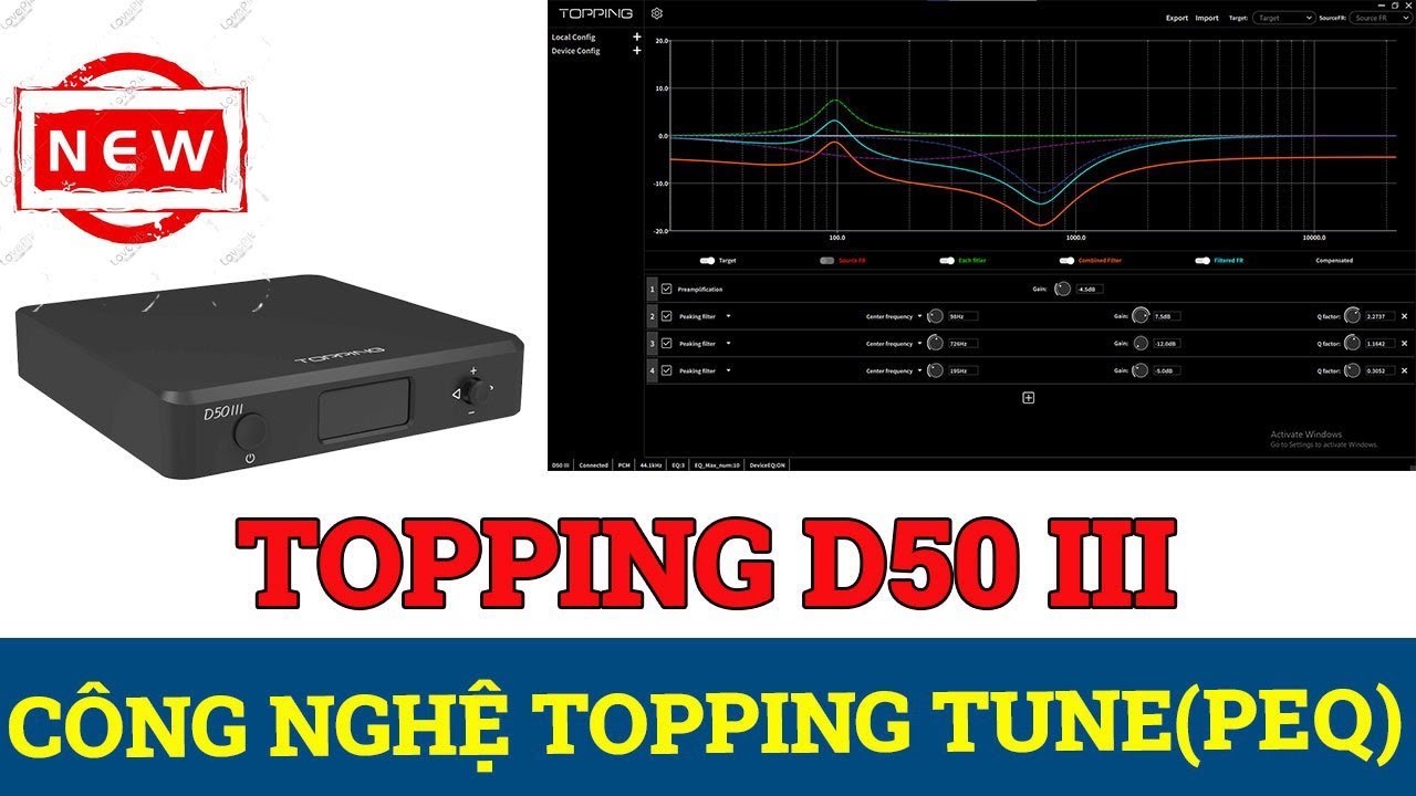TOPPING D50III Khai Thác TOPPING TUN ( PEQ) Cực HAY và ĐƠN GIẢN !