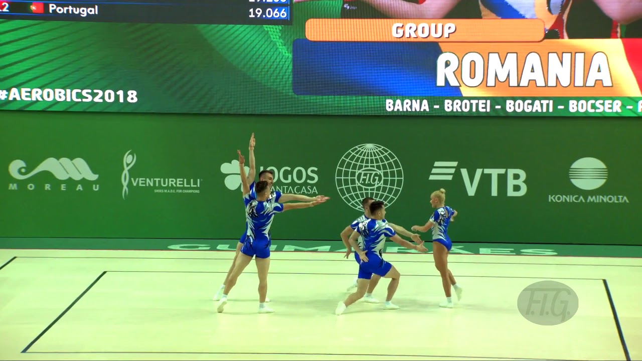 Romania (ROU) - 2018 Aerobic Worlds, Guimaraes (POR) - Group Qualifications