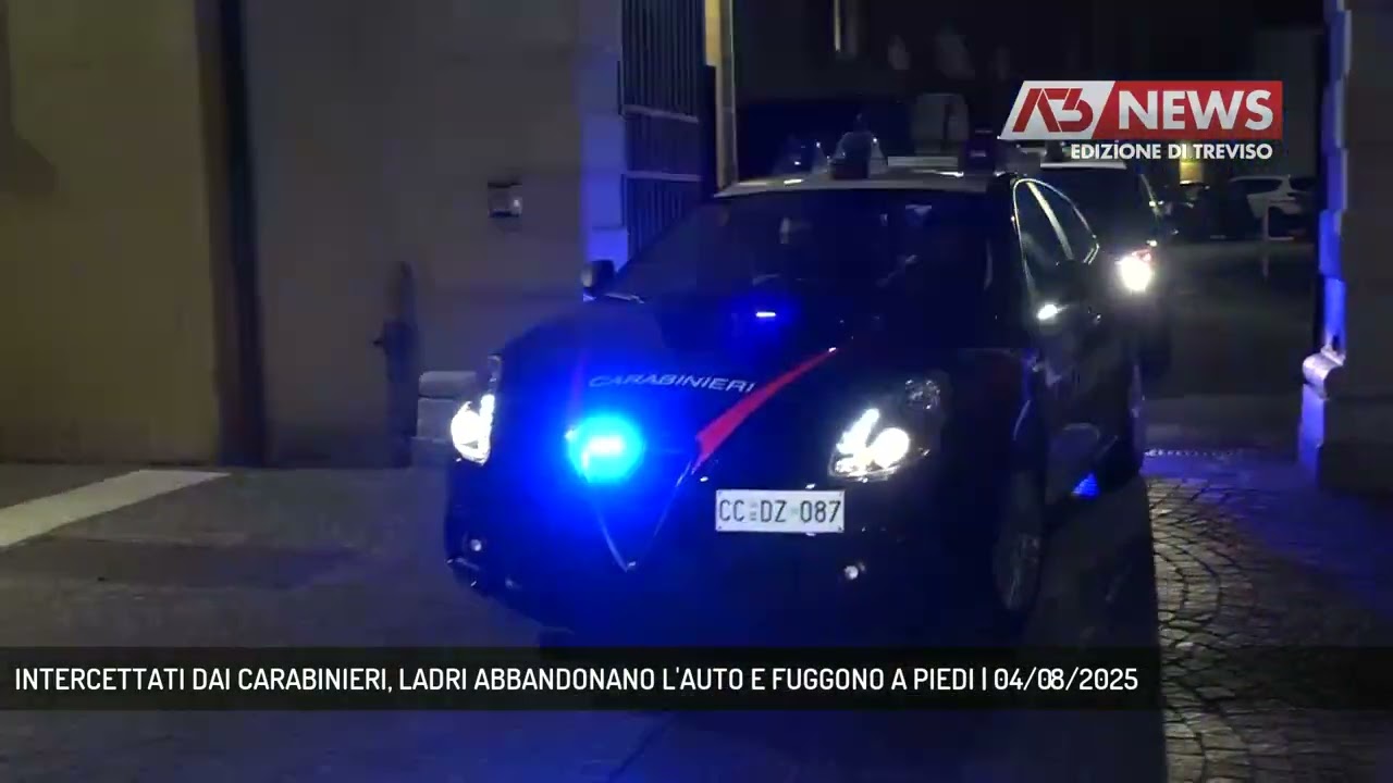 INTERCETTATI DAI CARABINIERI, LADRI ABBANDONANO L'AUTO E FUGGONO A PIEDI | 04/08/2025