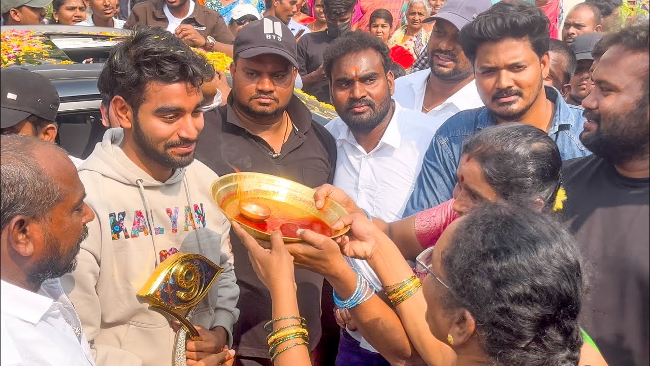 bigg boss 9 winner kalyan Grand Welcome Celebrations At village Vijayanagaram #biggboss  #biggboss9