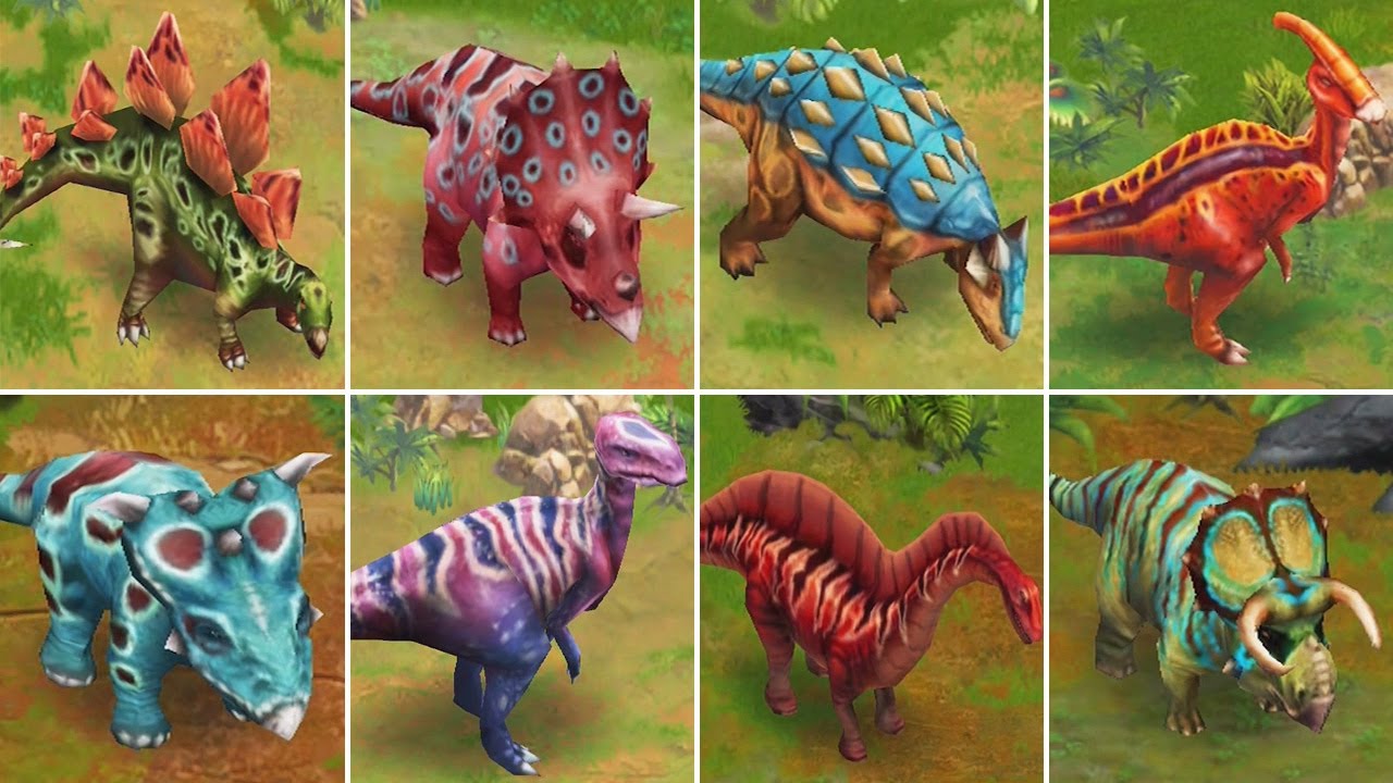 ALL HERBIVORE DINOSAURS - Jurassic Park Builder