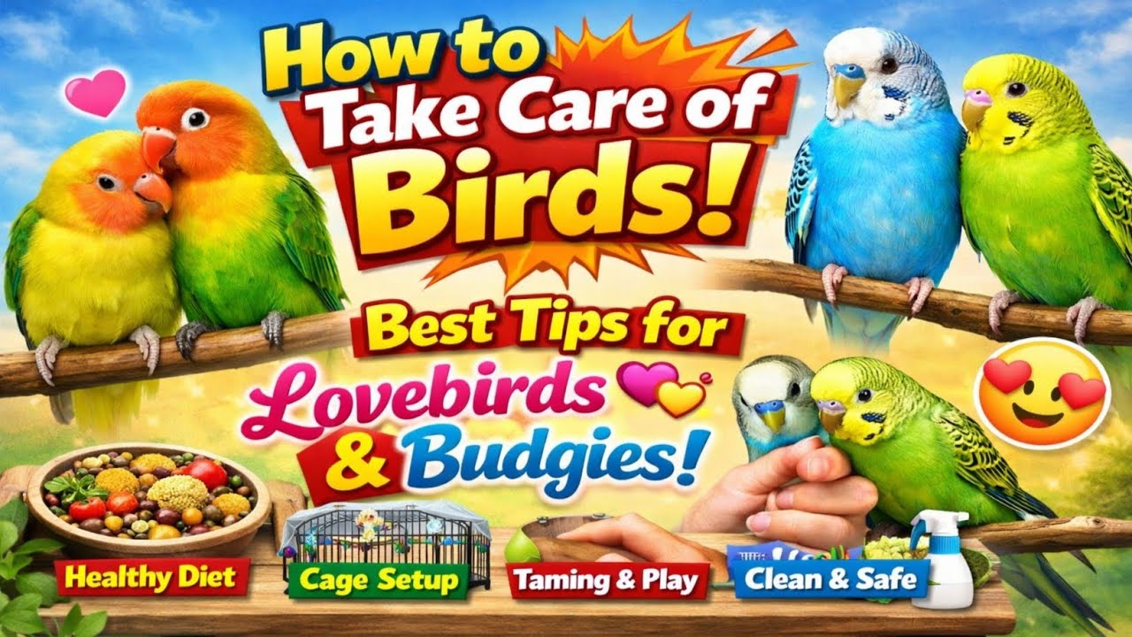 How to Take Care of Birds 💥 | Best Tips for Lovebirds 💖 & Budgies 🥰 | Complete Bird Care Guide