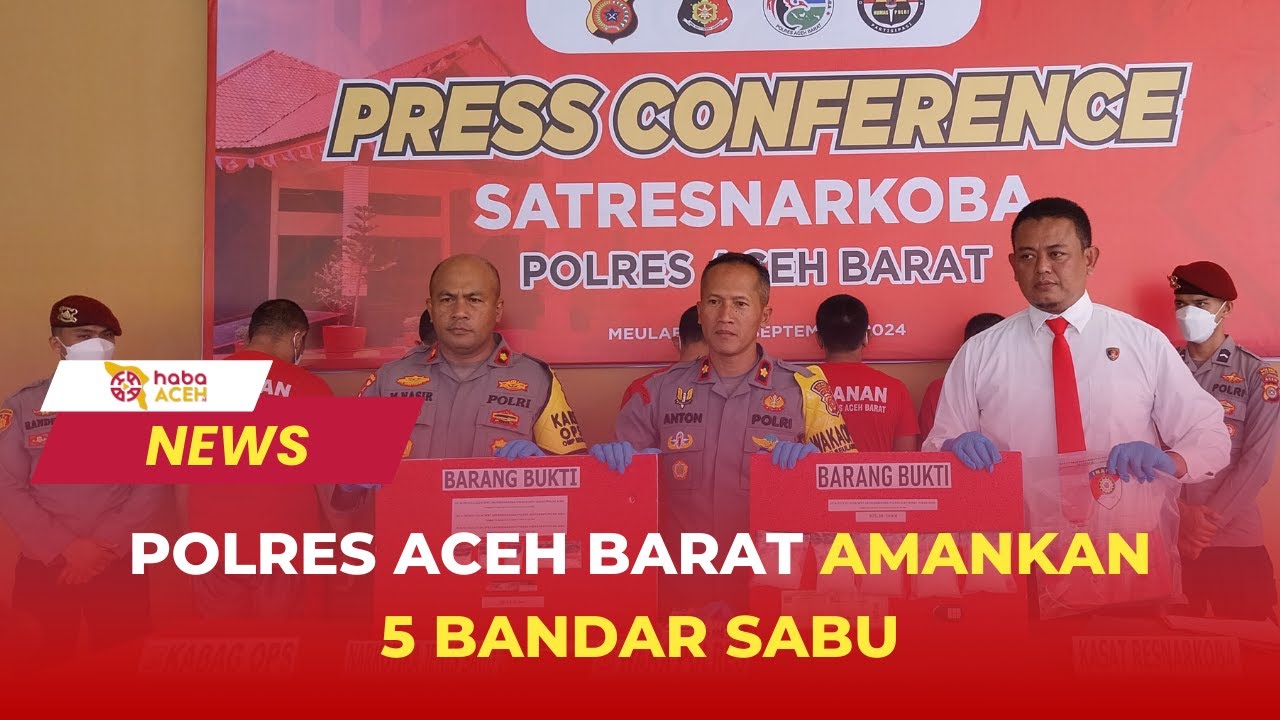 Polres Aceh Barat Amankan 5 Bandar Sabu