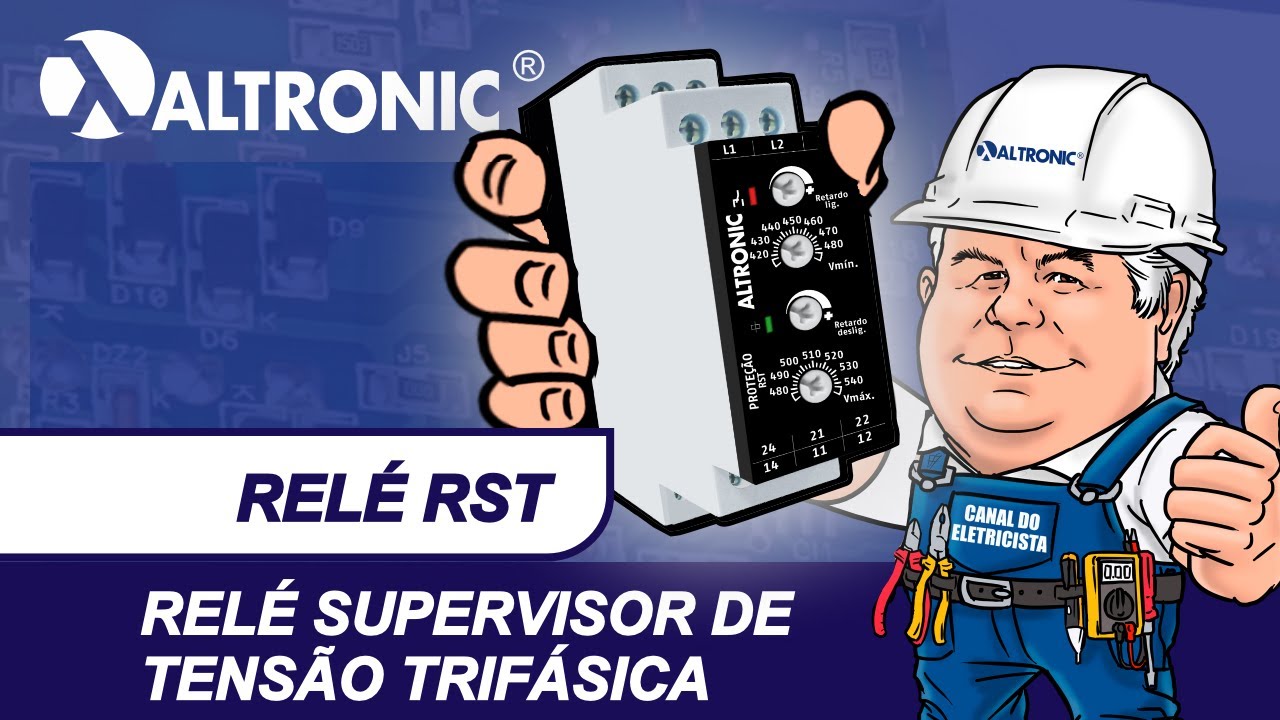 Vídeo-aula - Relé Supervisor de tensão trifásica - RST