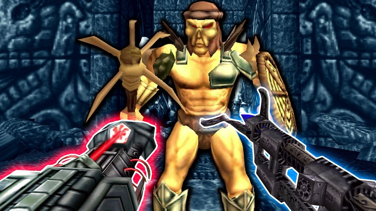 Chronoscepter and Fusion Cannon vs All Turok Bosses Dinosaur Hunter PC