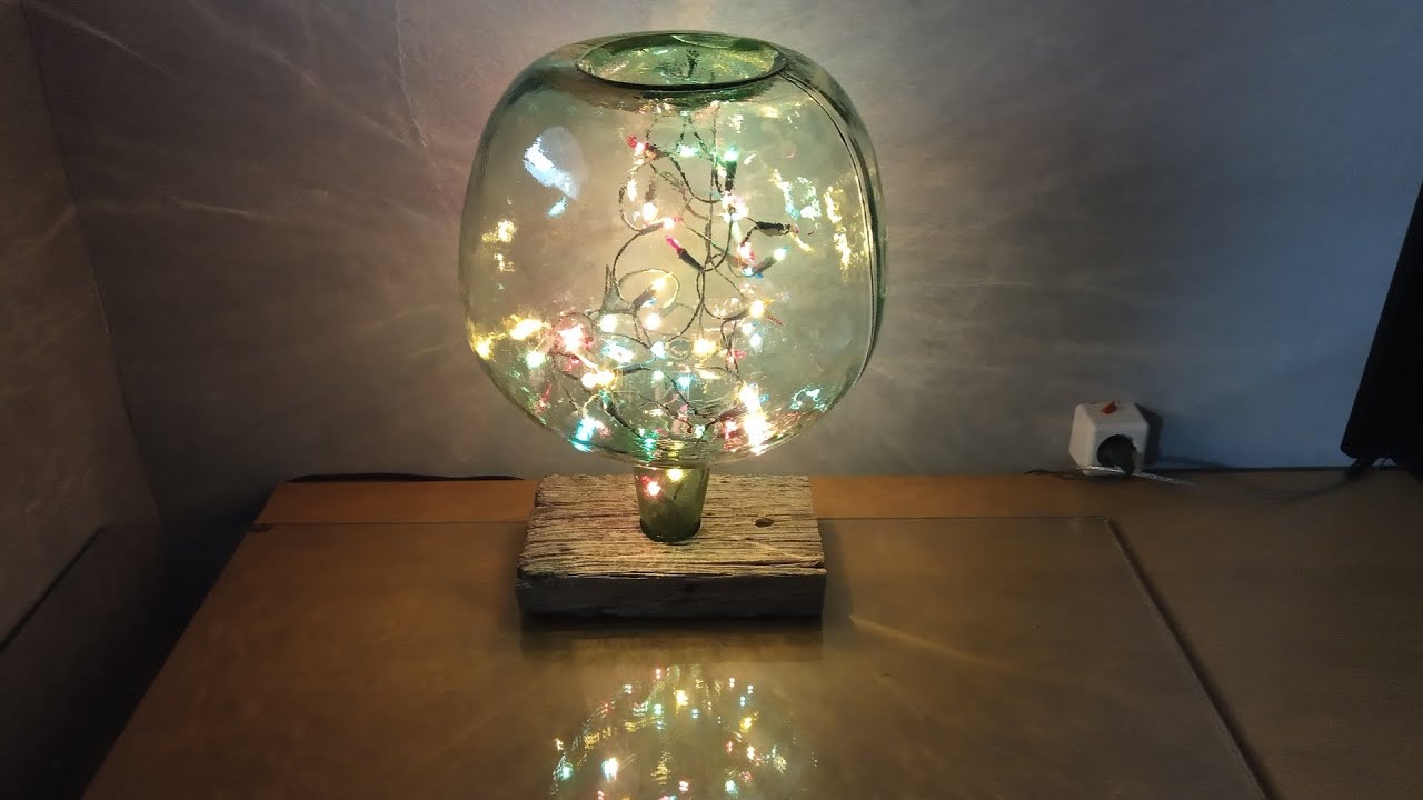Lámpara Rústica/ aprende como se hace esta mítica lampara de cristal de manera Fácil