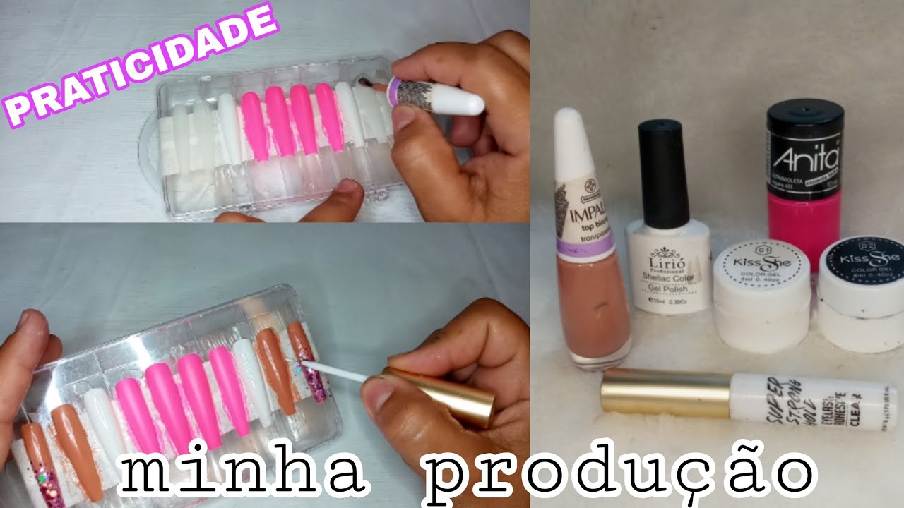 minha produção postiça realista decorada praticidade na hora da colocação nails designer