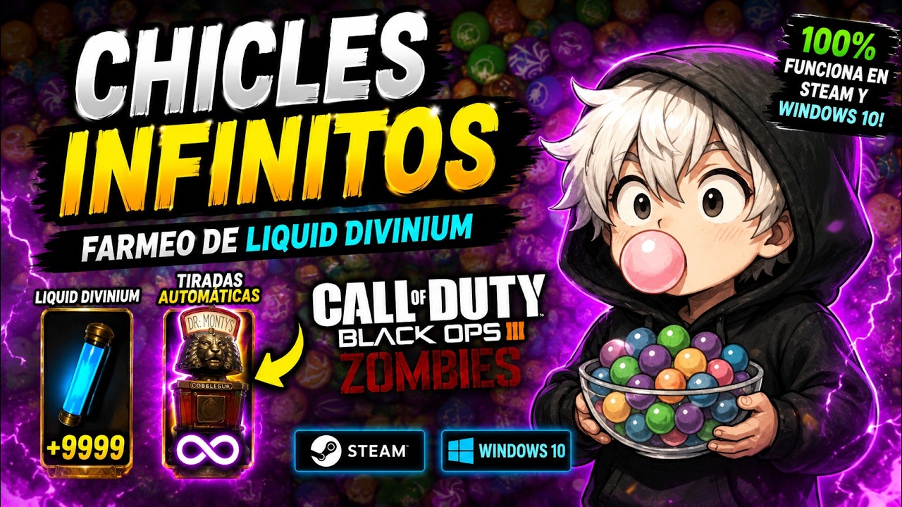 CHICLES INFINITOS EN BLACK OPS 3 ZOMBIES SOLO PARA JUGADORES DE PC STEAM